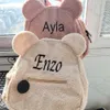 Zaini con nome ricamato Zaino per bambini Orso di peluche Zaini leggeri per scuola materna per bambini Borsa regalo con nome personalizzato per ragazze L2403