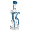 Phoenixstar 9 pouces Bubbler Recycler Plate-forme pétrolière Pipes à tabac en verre Bangs à eau en verre Recycler Pipe à eau Pipes à fumer en verre avec un banger à quartz