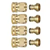 Connectors Brass Water Hose Quick Connect 3/4 inch GHT Male Female Set Spray Nozzle Water Gun Brass Quick Connector Garden Hose Fittings
