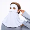 Echarpes OhSunny Sun Protection Écharpe Pour Femme Anti-UV UPF2000 Visage Cou Épaule Couverture Faciale Intégrée 2024 Masque Respirant D'été