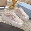 Designer Dames Sneakers Gabardine Nylon Casual Schoenen Wiel Trainers Canvas Schoen Mode Platform Effen Verhoog Schoenen