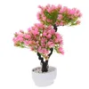 Decorative Flowers Artificial Plants Bonsai Pine Tree Potted Flower Arrangements Greenery Home Table Centerpieces For Office Green