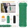 Uppblåsbar madrass Ultralight Camping Madrass Outdoor Air Madrass Camping Mat Sleeping Mat Nylon Sleeping Pad 240306