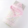 Coton né sac de nuit bébé Swaddle couverture d'emballement chapeau ensemble bébé réception couverture pour bébé garçons filles bébé doux confortable 240312