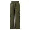 Women's Pants Womens Cargo Elastic High Waist Wide Leg Trousers Straight Joggers Outfits Baggy Sweatpants Oversized