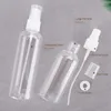 Lagringsflaskor 150 ml 200 ml 250 ml bärbar sprayflaska klar mini plast tom kosmetik prov teströr tunna injektionsflaskor för resor