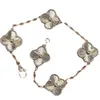 Designer Link Chain Armband Four-Leaf Cleef Clover Womens Fashion Gold Armets smycken U6 16XW9 5CTR2