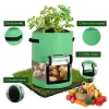 Bags 7/10gallon Felt Potato Grow Bags Transparent Plant Pot Vegetable Onion Carrot Peanut Growing Bag Thickened Garden Seedling Tool