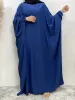 Sweatshirts Ramadan Abaya voor moslimvrouwen Vleermuismouw Losse Turkije Effen Kleur Djellaba Islamitische Gebedsjurken Dubai Marokkaanse Caftan Vrouw