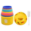 Toys Stacking Cups For Rabbits Bunnies Toy Rabbit Stack Up Stacking Portable Bunny Nesting Toy Rabbit Foraging Toy For Guinea Pigs