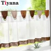 Curtains Roman Rings Kitchen Blinds Window Sheer Tulle Short Curtains For Living Room Bedroom Tulle Cafe Home Decor Sling Tulle Curtains