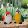 彫刻2x樹脂の鳥のフィギュアアート装飾工芸鳥の彫刻庭園鳥の植物キャビネット庭園の家の飾り