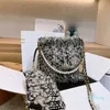 designer woman handbags crossbody bags women pearl chain tote Texture Woolen Cloth Fluffy Handbag Small Purse