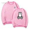 Varumärke mens hoodies skalle bunny mönster topp bomull o-hals korta ärm huvtröjor tryck spöke kanin polo skjorta sommarmens hoodies designer hoodies ärm 343