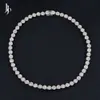 Colar de tênis masculino Jojo Fashion Miami Rock Candy Moissanite Diamante Cuban Link Chain Masculino