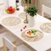 Kussen Luxe Ronde Placemat Uitgeholde Bloemvormige Tafelmat Geperst Placemats Decor Bruiloft