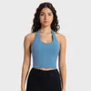 Yoga-outfit Sport-bh's voor dames Halter Gym Top Sexy Backless High Impact Fitness Bralette Vest Push-up hardloopondergoed