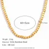 Minimale 18k vergulde kubieke kralen dames roestvrijstalen ketting zilverkleurige ketting sieraden voor vrouwen