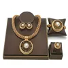 Colar brincos conjunto de contas africanas jóias para mulheres elegante dubai grande pérola brinco saudita feminino venda grande grosso