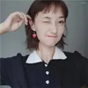 Rückenohrringe 2 Stück Erdbeere süßes Mädchen Ohrclips ohne Loch koreanische Persönlichkeit für Frauen Manschettenset Trend Schmuck Geschenk