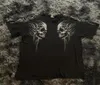 T-shirts pour hommes Hip-Hop Punk Skull Imprimer Lettre Design T-shirts surdimensionnés pour hommes 2024 Casual Polyvalent à manches courtes O-Cou Y2K Baggy Tops