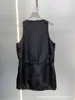 Gilet da donna firmati MM 24 inizio primavera nuovo design di nicchia con doppia cerniera coulisse cintura da lavoro abito gilet C03L