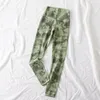 Active Pants Luulogo Tie-Dye Print Yoga Gym Kvinnor Dubbelsidig Brocade Stretch High midja höftlyftet Tätt tröjor Kläder BHA