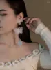 Kolczyki Dangle Ladies Białe koronkowe motyle ręcznie robione linia wędkarska długa perła w 2024