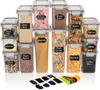 Contenitori ermetici per alimenti ClearSpace - Confezione da 14 contenitori per la cucina senza BPA, per organizzare e conservare la dispensa con coperchi durevoli, ideali per cereali e farina