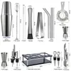 Boston Cocktail Shaker Set 20-Piece Bartender Kit for Home Bar Drink Wine Martini Mixer Cocktail Shaker Bartender Tool 550 750ML 240304