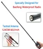 Abbree 124 cm vattentät hopfällbar taktisk VHFUHF 144430MHz Antenna för Baofeng UVXR UV9R Plus Waterproof Radio Walkie Talkie9227012