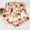 Fashion Silk Satin Women Hair Scarf Floral Print Handkerchief Shawls And Wraps Hijab Scarfs Female Neck Scarves For Lady 90 90cm273V