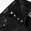 Jeans di marca viola American High Street maculato vecchio nero lavato 85BE