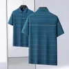 Männer Polos 8XL 7XL 6XL 2024 Sommer Baumwolle Gestreiften Poloshirt Männer High-End-Luxus Herren Hemden Mit Tasche beiläufige Lose Camisas