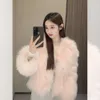 Coat Pink Imitation Fox For Women In Autumn Winter 2023, New And Integrated Mink Fur, Environmentally Friendly Haining Fur 4092 tegrated