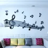 Staff Note Acrylic 3D Wall Stickers for Kids Room Dance Diy Art Decor Music Classroom Home Decoration 240312