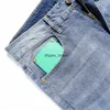 Jeans da uomo firmati Jeans da uomo europei a vita media giovanili micro elastici di fascia alta casual denim pantaloni di cotone blu CTD5