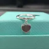 Tasarımcı Esigner Yüzükleri Kadın Kalp Yüzüğü T Halkası Sterling Gümüş Elmas Tasarımcı Yüzüğü Doğum Günü Hediyesi Kadın Erkek Yıldönümü Hediyesi Kutu LXZ5