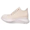 Chaussures décontractées Design américain High Street Rmk Owews cuir de vache hommes femmes Beige plate-forme baskets unisexe à lacets mocassins