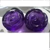 Orecchini pendenti Gioielli di moda Bellissimo fiore di cristallo viola Stud 1 paio D1259