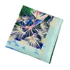 Foulards foulard en soie femmes grands châles plante jungle 2024 étoles carré bandana luxe foulard hijab femme paréo foulards 130cm