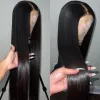 New 180density Straight Lace Front Wigs Human Hair 13x4 HD Transparent 360 Lace Frontal Wigs Glueless Black Wig Synthetic Closure Wig