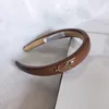 Frauen Girls Designer Stirnband PU Lederschwamm gepolstert Einfacher Mode -Hoop -Band Lünette Haarzubehör Haarband