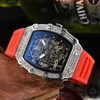 Top Brand Quartz Mens Watch Fashion Design Arvwatch Sport RM3Atm Waterproof Male Classic Square Watches for Men