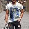 Herren T-Shirts Retro Herren T-Shirt 3D-gedrucktes Tier Eule T Sommer Persönlichkeit Mode Freizeitkleidung Kurze Slves O-Ausschnitt Übergroße Tops Y240314