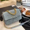 CC Bag 9A Designer Damen Kette Tragetaschen 19 Tweed Quilted Crossbody Handtasche Paris Marke Mode Flap Shoulder Classic Woolen Houndstoot Upuv