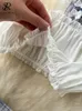 SINGREINY Maidservant Lace Porn Erotic Suits Halter Splice Bow Mini BraShort SkirtThongs Ruffles JK Cosplay Sensual Nightsuits 240328