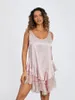 Abiti casual Donne Donne Sexy Slip Abito Slitta senza maniche Uine U-Flowy Mini a Line Cami Cocktail Party Club