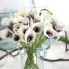 135inch PU Mini Quality Real Lily Flower Home Decoration Birthday Wedding Banquet Scene Decor Artificial Flowers 240223