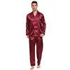 Tony Candice Herren-Pyjama-Set aus Satin-Seide, Herren-Pyjama, Seide, Nachtwäsche, Herren, sexy, moderner Stil, weich, gemütlich, Satin-Nachthemd, Herren, Sommer, 240313